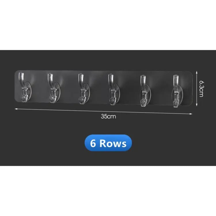 Adhesive 6-Hook Wall Hanger